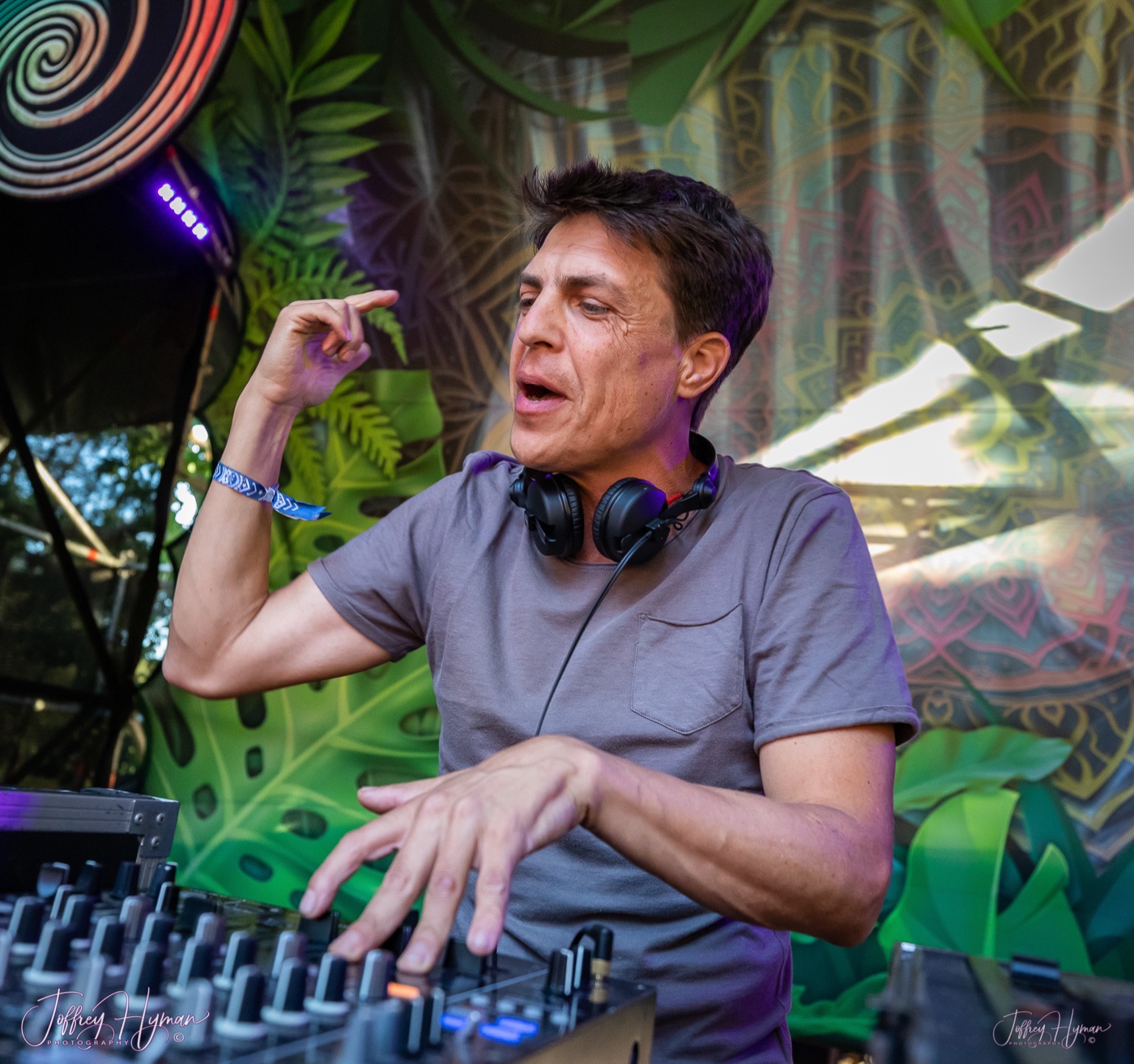 DJ Skitzo performing at a festival
