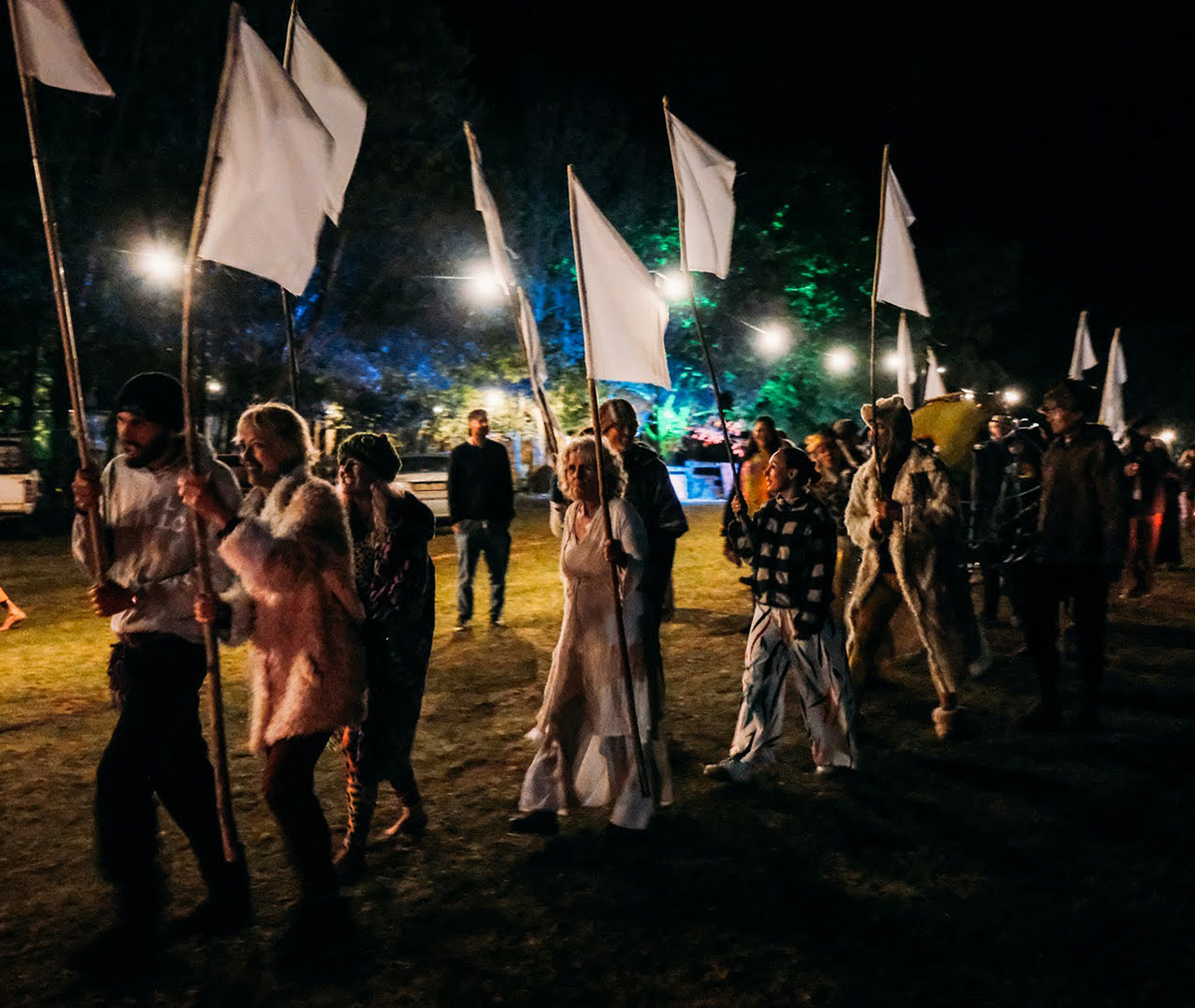 March from the Mellow Meadow to the main dance-floor for link-up time