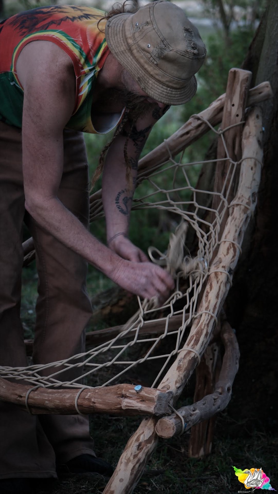 Hands weaving decor at Earthdance Cape Town 2025
