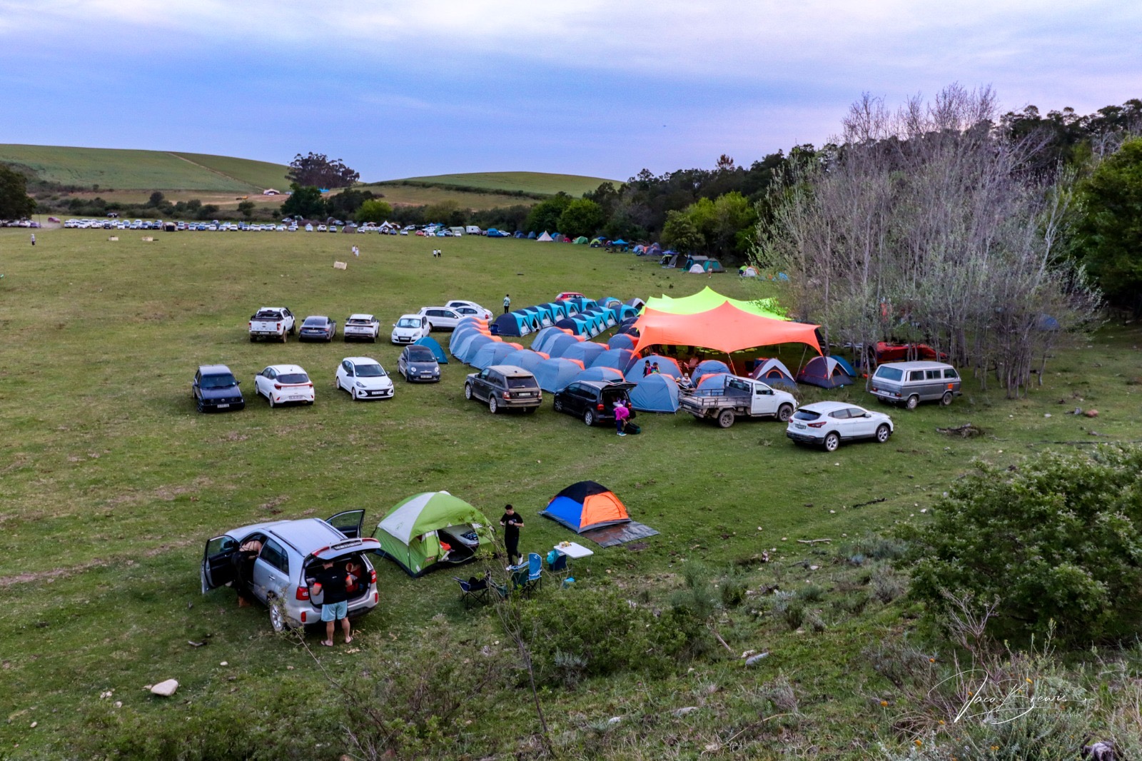 The camping field at Earthdance Cape Town 2025