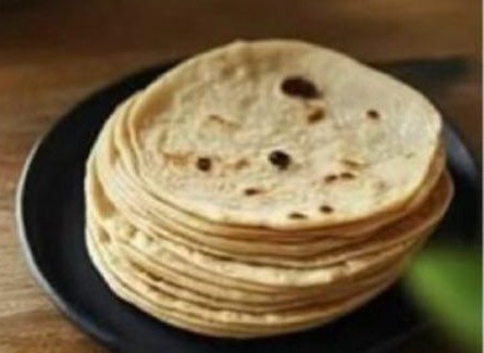 A stack of fresh roti